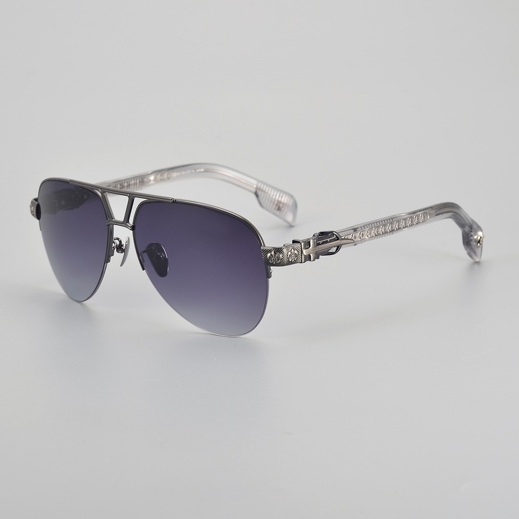XQFC Chrom*CH Punk-style retro aviator sunglasses CH8253Classic Aviator Style Trendy Unisex Sunglass
