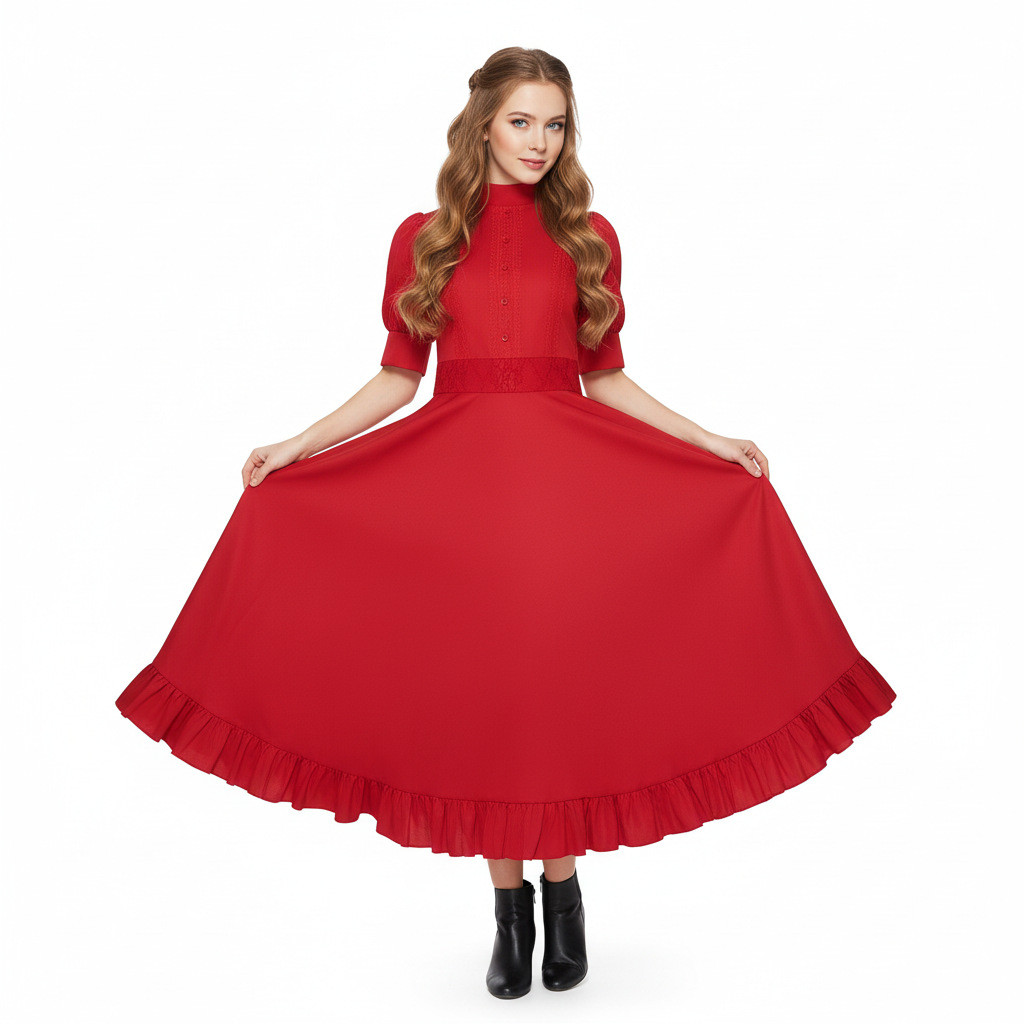 Movie Pearl Cosplay Costume, Pearl Red Lace Dress, Horror Movie Cosplay Character Outfit