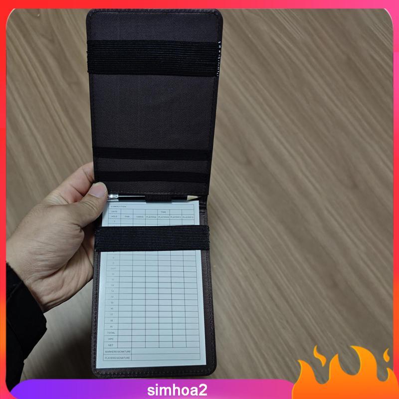 กันน้ําหนัง PU Golf Scorebook ผู้ถือ Yardage Book สําหรับการบันทึกลำดับคะแนนบนสนามกอล์ฟ