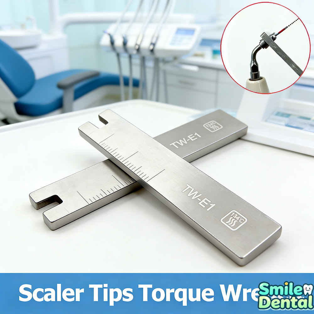 2 ชิ้นทันตกรรมประแจแรงบิด Spanner Key Ultrasonic Scaler