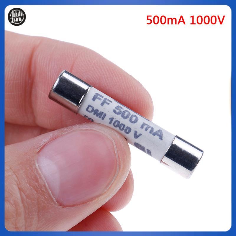 WL| 1 PC FF 0.5A 500mA 1000V dmi ฟิวส์สําหรับมัลติมิเตอร์ F15B F17B F18B 6.3x32 มม.ใหม่