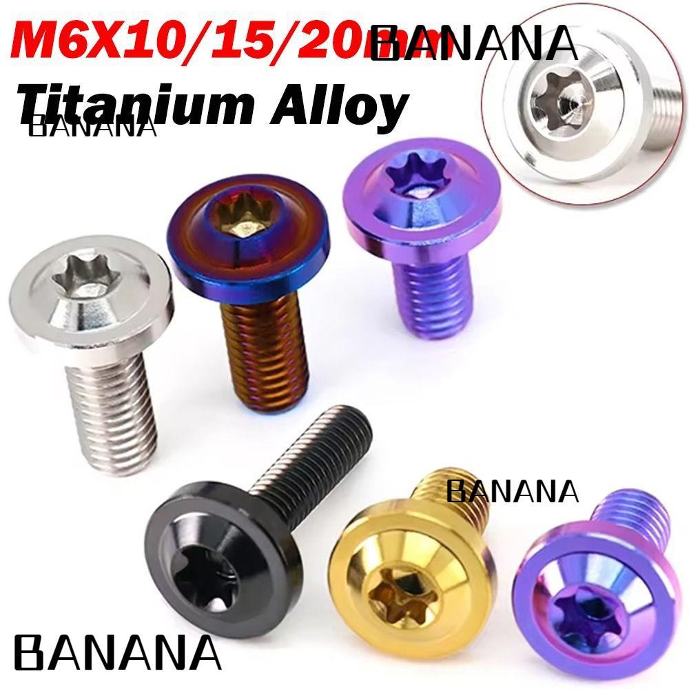 BANANA1 สลักเกลียวไทเทเนียม, M6x15 M6x20 สกรูหัว Torx คุณภาพสูง M6x10 พร้อมสกรูไทเทเนียมหัว Torx