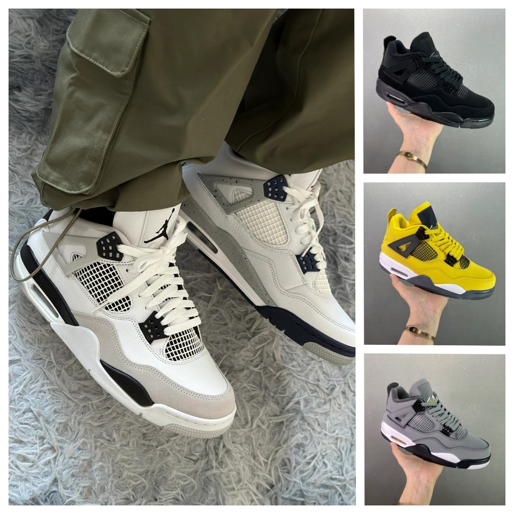 high-quality Shoes made in putian aj4Men's White Cement Basketball Shoes for Men and Women, Practica