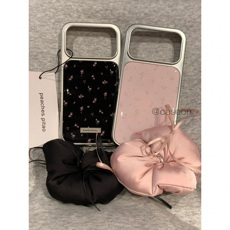Siliver Edge สไตล์เกาหลีการ์ตูนแฟชั่นน่ารักเคสโทรศัพท์สําหรับ IPhone 15 14 17 17 Pro Max 14pro 16pro 15pro 17pro ฝาครอบป้องกัน Hard Glitter Simple Clear
