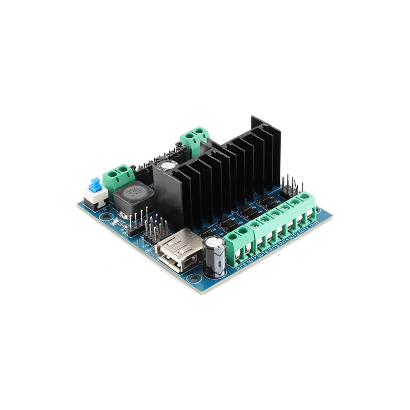 DC5-35V Dual L298N โมดูลไดรฟ์มอเตอร์สี่ช่อง DC เกียร์มอเตอร์โมดูลไดรฟ์ 2A 50W