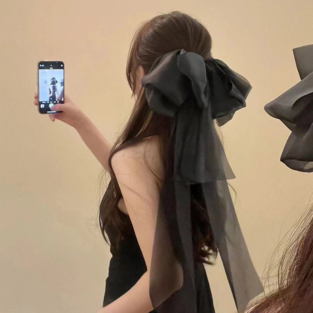 กิ๊บติดผมริบบิ้นโบว์ใหญ่สําหรับด้านหลังของ Noggin เครื่องประดับผมสําหรับผู้หญิง