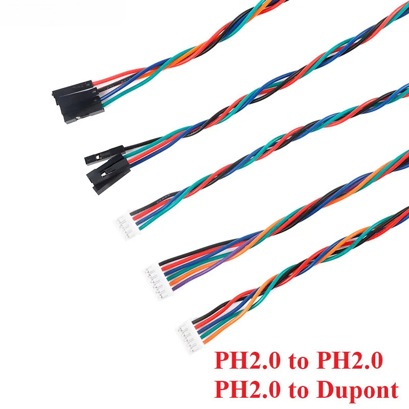 10 ชิ้น PH2.0 หญิง PH 2.0 ถึง Dupont 2/3/4/5/6P 2Pin ความยาว 15 ซม.สายสองหัว 2.0 มิลลิเมตร Pitch เทอ