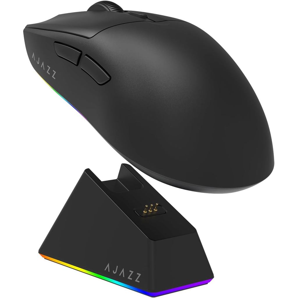 MechLands AJJAZZ AJ139 V2 MC Gaming Mouse พร้อมฐานชาร์จปรับได้ 12,000 DPI, PAW3311 Sensor, เมาส์ไร้ส