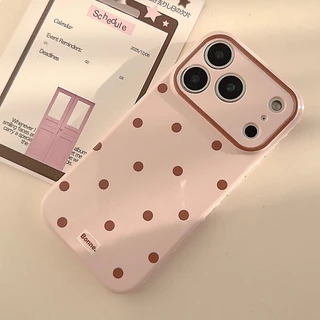 สําหรับ IPhone 17 Air 16 15 14 13 12 11 Pro Max X XR XS Max 7 8 Plus น่ารักสีสัน Polka Dot คู่ Full-covered ป้องกันการล่มสลายเคสโทรศัพท์ปกอ่อน