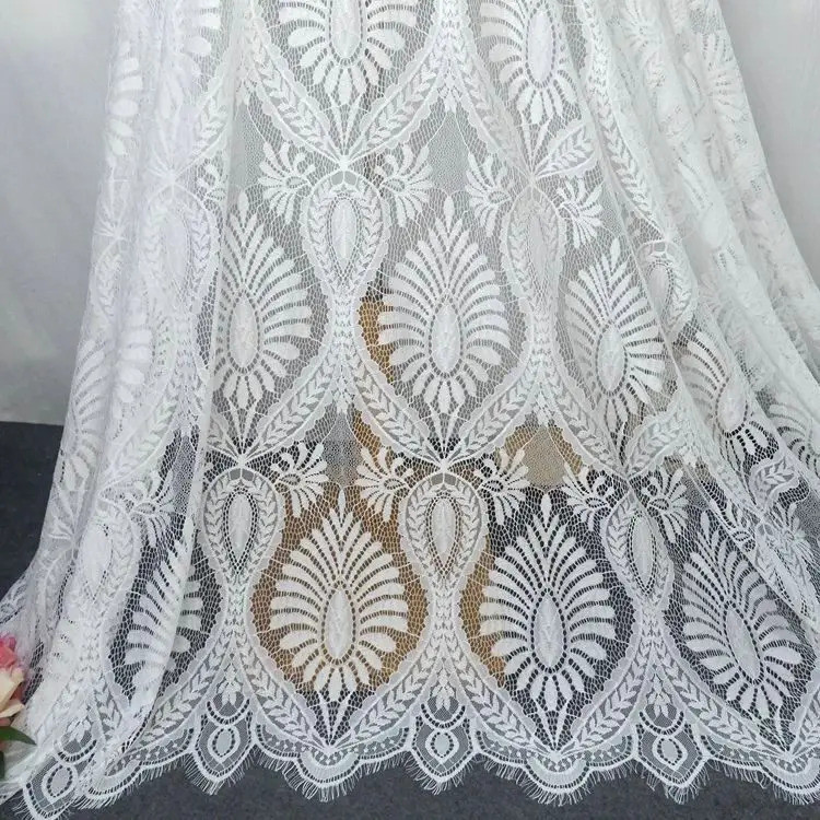 1.5 meters wide and 3 meters long peacock flower eyelash lace lace fabric cloth embroidery DIY cloth