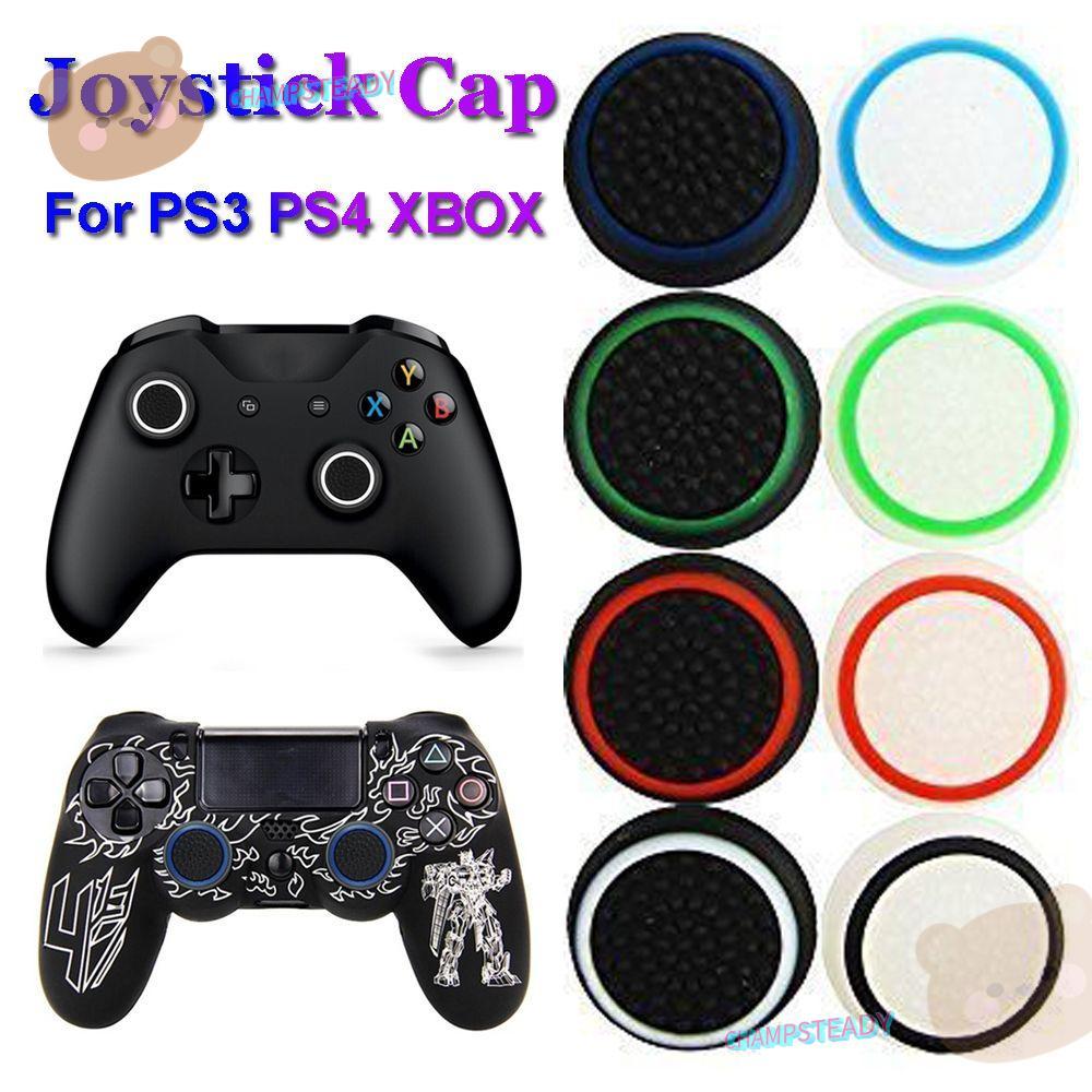 CHAMPSTEADY 4 ชิ้นจอยสติ๊กหมวกซิลิโคน Anti-slip Controller อุปกรณ์เสริมสําหรับ PS3 PS4 XBOX One