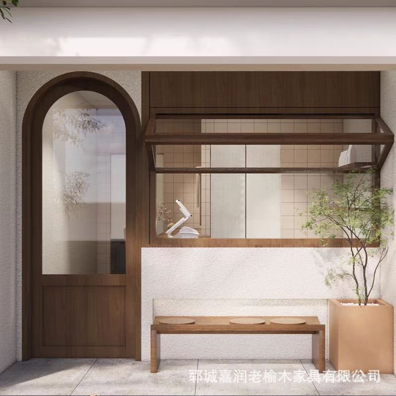 เก่า Elm หน้าต่าง B & B ประตูบานเลื่อนหน้าต่างร้านอาหาร Cafe หน้าต่างพับ Retro Room ประตูเก่าประตู R