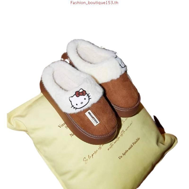 (พร้อมส่ง) Gukoo X Hello Kitty รองเท้า Slipper คิตตี้นุ่มๆ