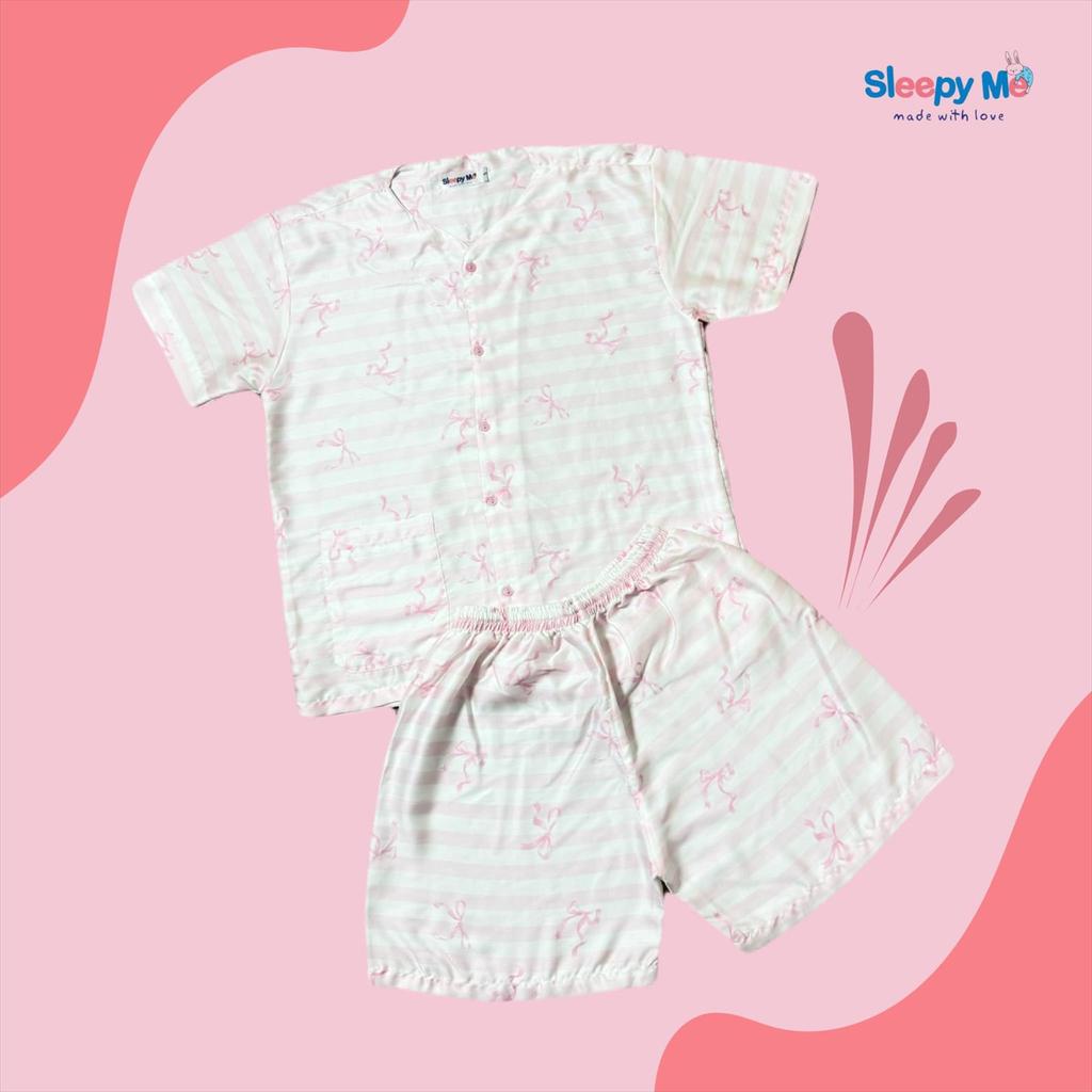 สีชมพู STRIPED SILK PAJAMAS