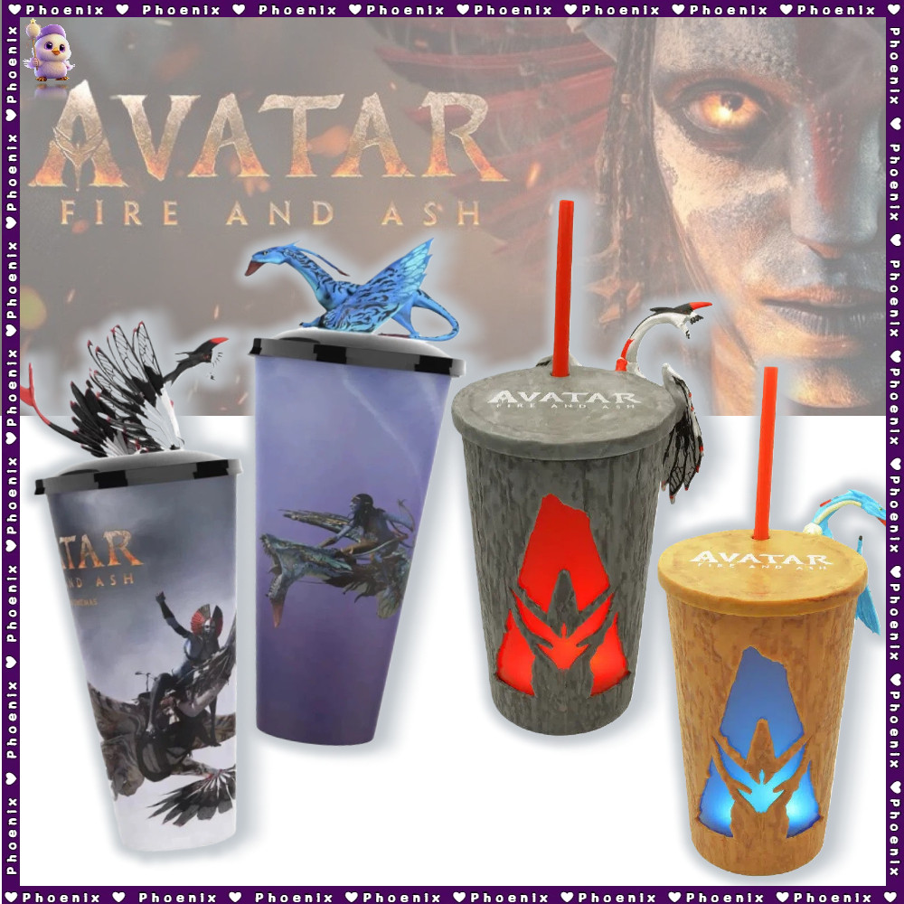 2025 Avatar 3 Fire & Ash LED Tumbler ภาพยนตร์ถ้วยน้ําถ้วยฟางถ้วยตุ๊กตา