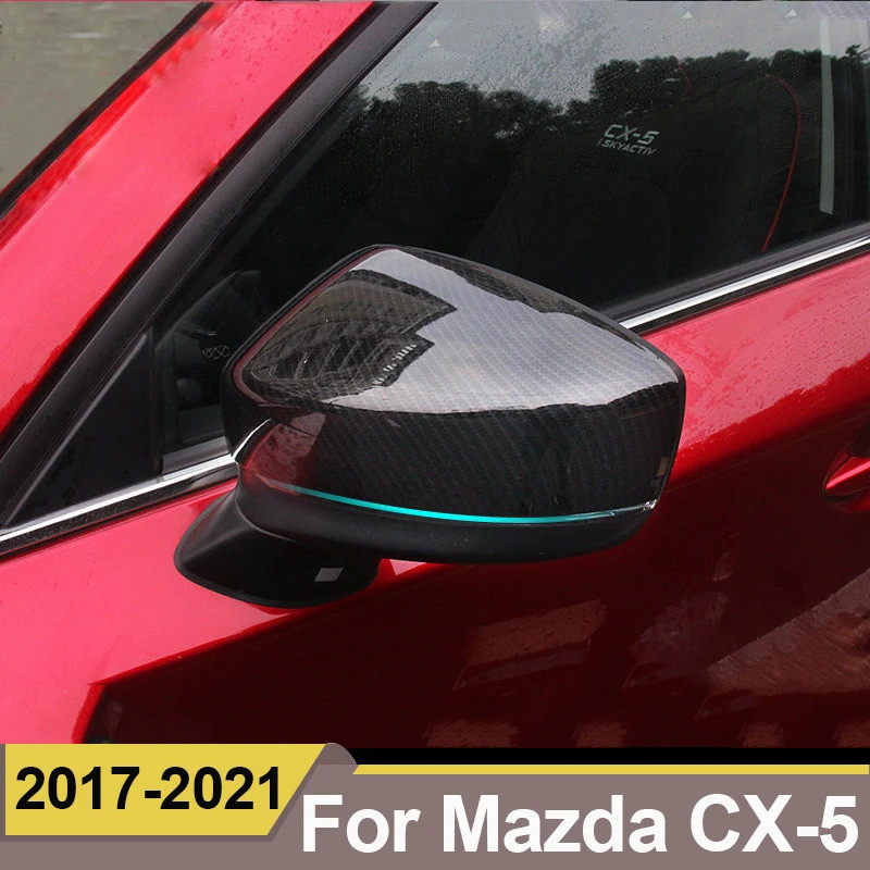 For Mazda CX-5 CX5 CX 5 2017 2018    Car Rearview Mirror Side Molding Cover Sticker Case Trim Decora