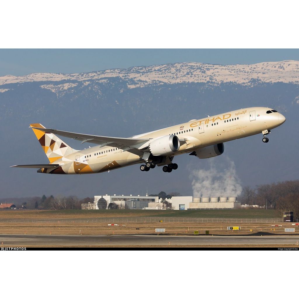 [MelonWorks] 1: 120 โบอิ้ง 787-10 Attihad Airlines Paper รุ่น Airliner Etihad