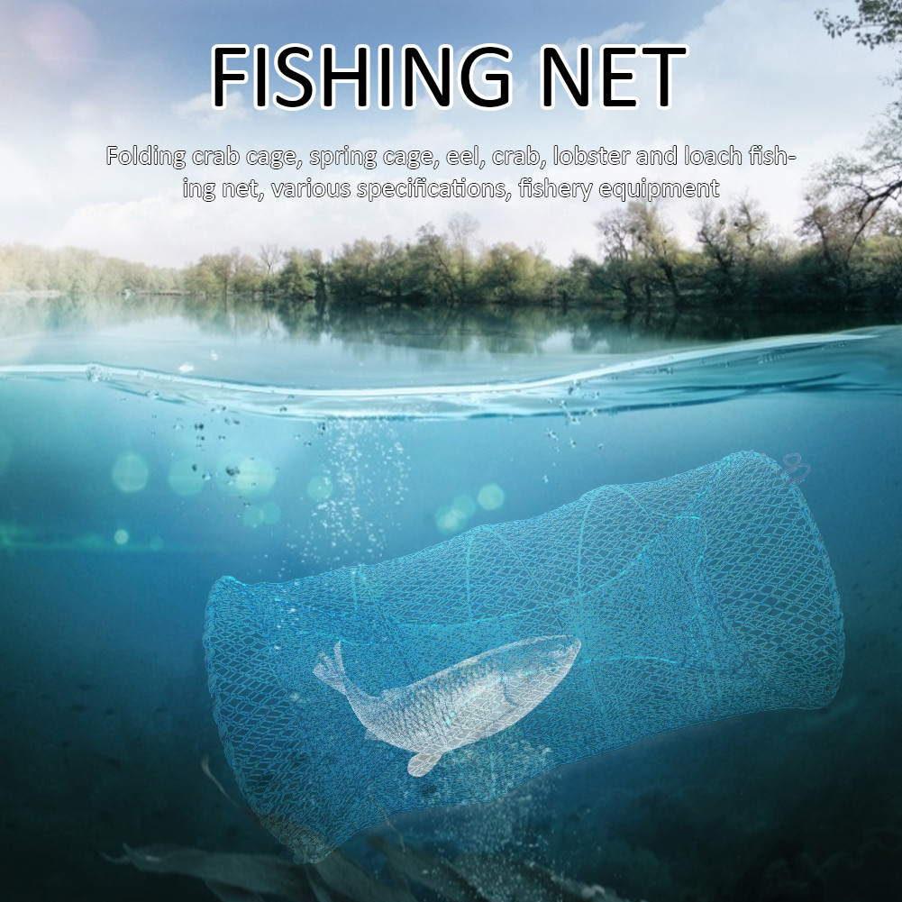 Foldable Fishing Cast Net Crab Trap Fish Cages Fish Trap Loach Shrimp Net Netting Automatic Fishing 