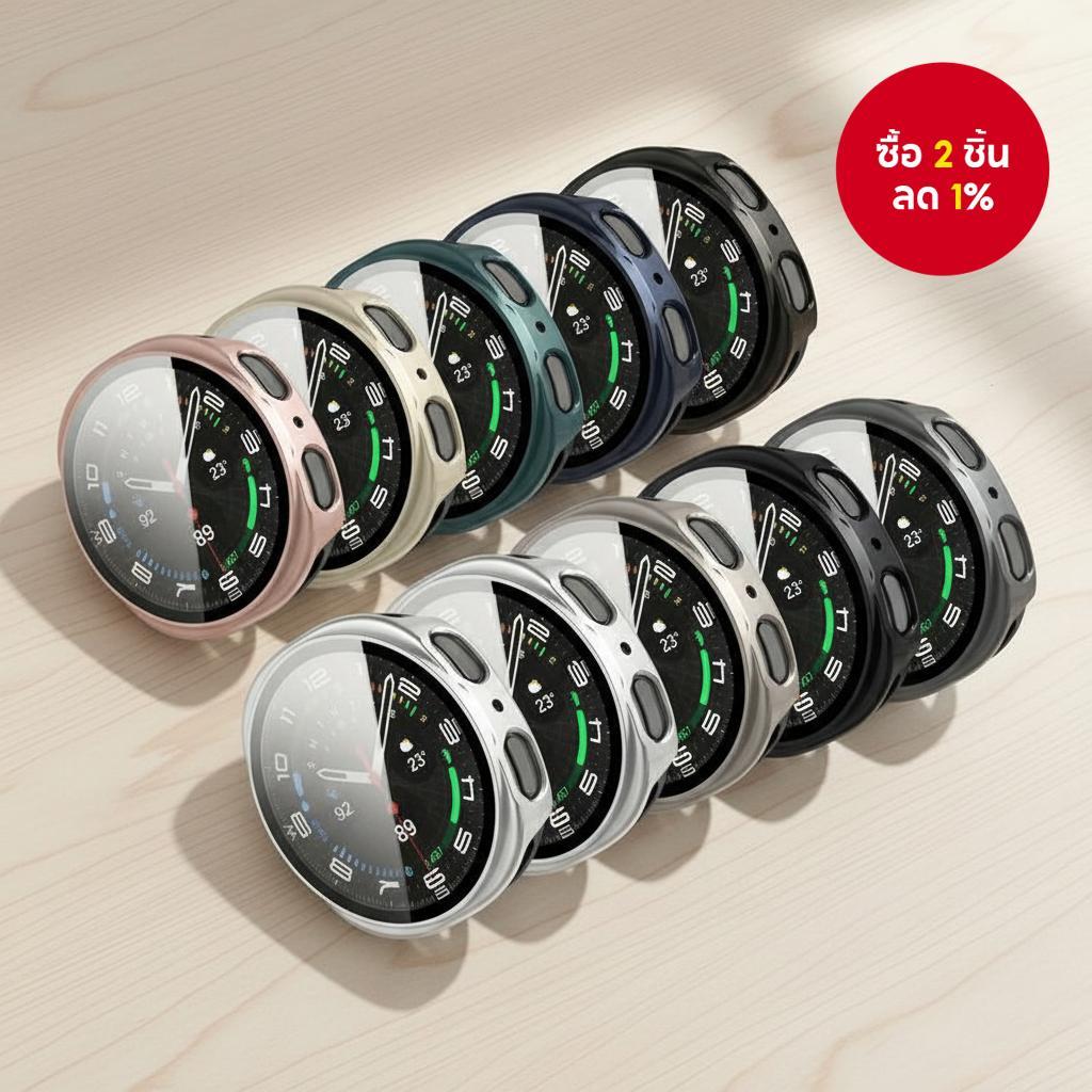 ออกแบบมาโดยเฉพาะสําหรับ Samsung Galaxy Watch 8 (44mm/40mm) เคส PC และกระจกนิรภัย 3D ที่สมบูรณ์แบบสํา