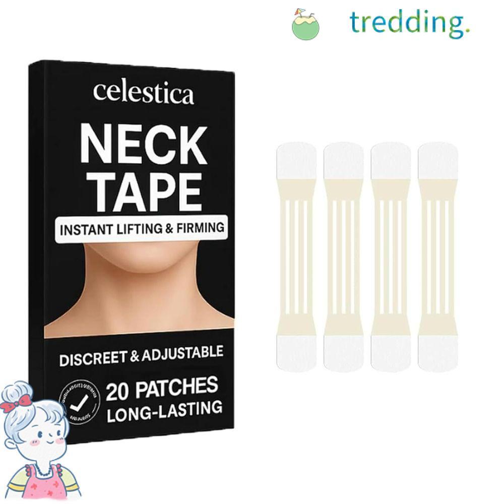 TREDDING491 10/20 PCS Face Neck Lifting Tape, Invisible Lift Turkeying Neck Tape, Breathable High El