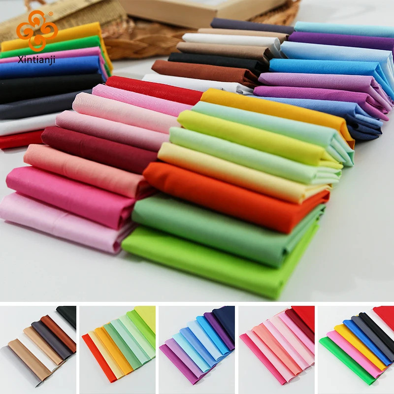 8PCS DIY Rainbow Cotton Fabric Solid Color Clothing  Needlework Quilt Sewing Cloth Patchwork Accesso