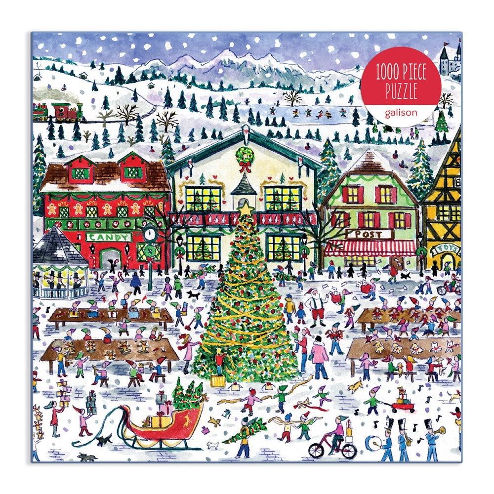Galison-Michael Starlings < Christmas Town > Imported Puzzle-Santa Village