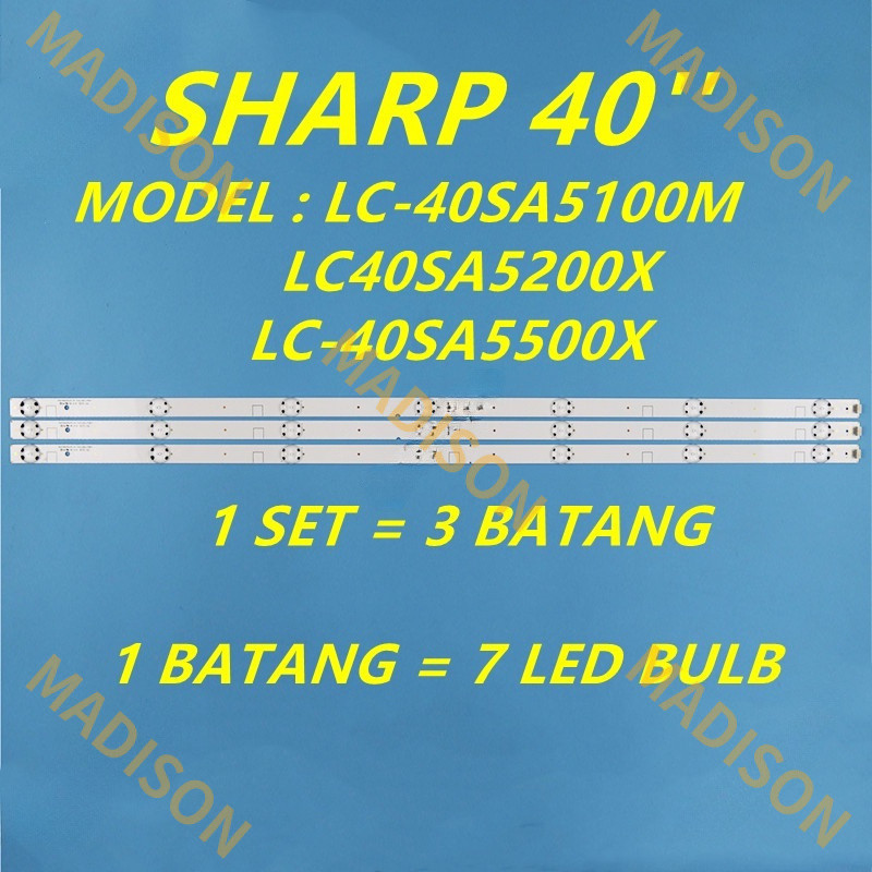 ใหม่ LC-40SA5100M led TV backlight LC-40SA5200X sharp 40 นิ้ว LC-40SA5500X lc40sa5200 LC-40SA5100 3 