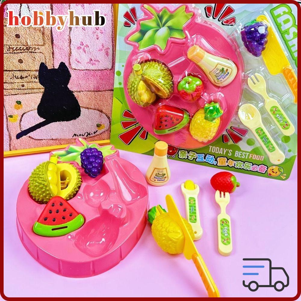 HOBBYHUB ของเล่นเพื่อการศึกษาในช่วงต้นของญี่ปุ่น, เล่นบ้านสไตล์จําลองอาหารผลไม้ Platter Feeding Toy,