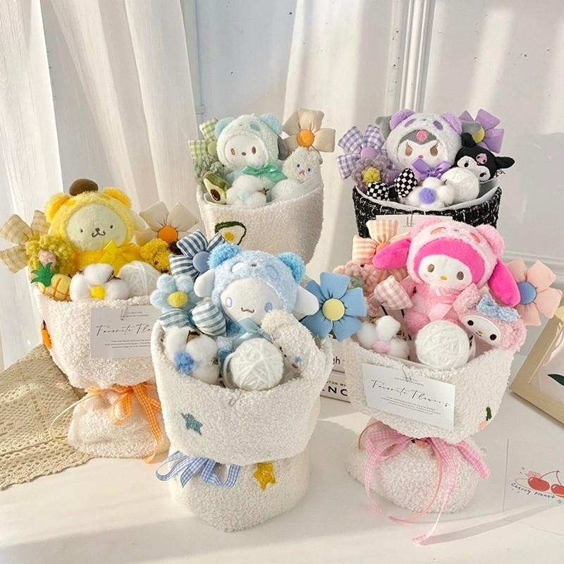 Aoduoyaya capybara ช่อดอกไม้ ช่อคาปิบาร่า ตุ๊กตาช่อดอกไม้ ของขวัญปีใหม่ วาเลนไทน์ รับปริญญา - 1