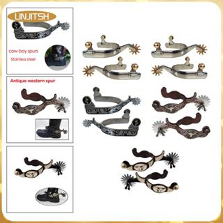 [unjitsh] รองเท้าบูทสเตนเลส สไตล์คาวบอยตะวันตก สําหรับขี่ม้า