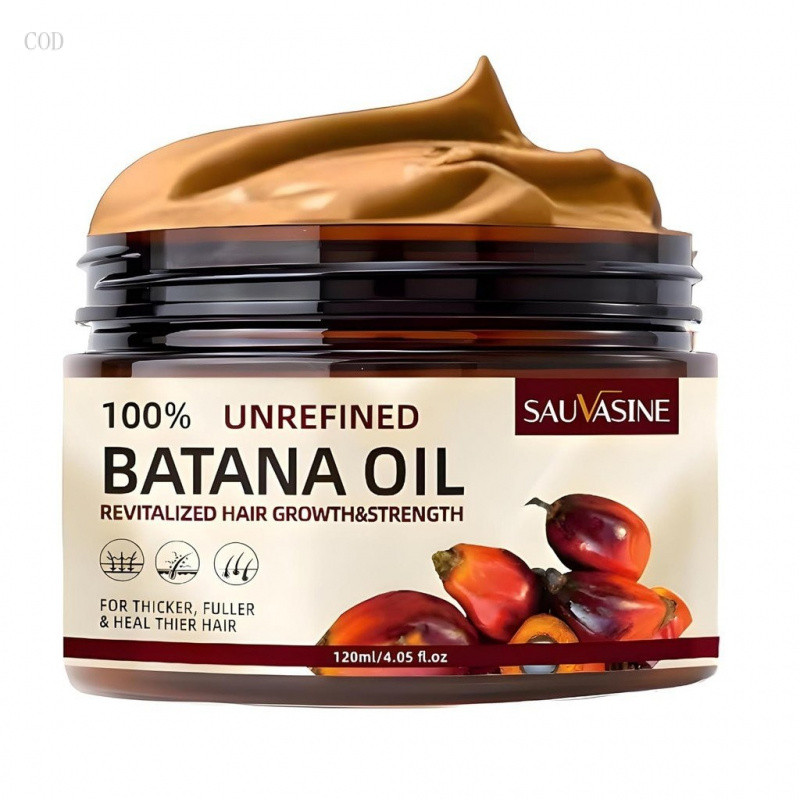 Batana Oil for Hair Growth – 100% Raw, Pure, Organic & Dr. Sebi Batana Oil – Unrefined Hair Treatment from Honduras – Bo