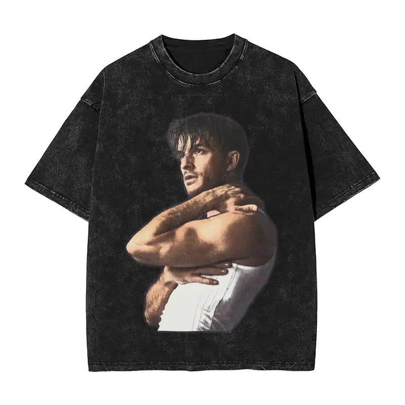 Unisex Jonathan Bailey Cool Washed T เสื้อ Hip Hop ฤดูร้อน Tee เสื้อ Streetwear รูปแบบผ้าฝ้ายเสื้อ P