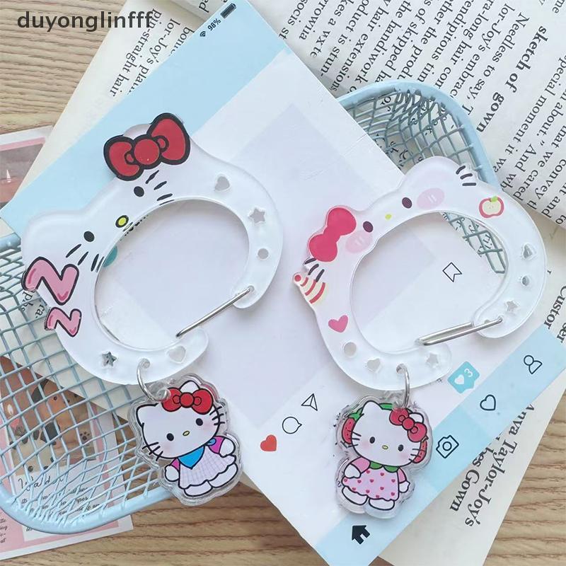 (duyonglinfff) Hello Kitty Carabiner DIY พวงกุญแจกระเป๋า Charm Sanrio KT แมวกระเป๋าเป้สะพายหลังจี้คู่มือตกแต่งของขวัญใหม่