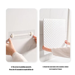 Cajojo DIY 76*56cm Big Pegboard ใหญ่พิเศษ ขาตั้งกระดานปักหมุด แบบติดผนัง fit IKEA SKADIS แผ่นวางของติดผนัง