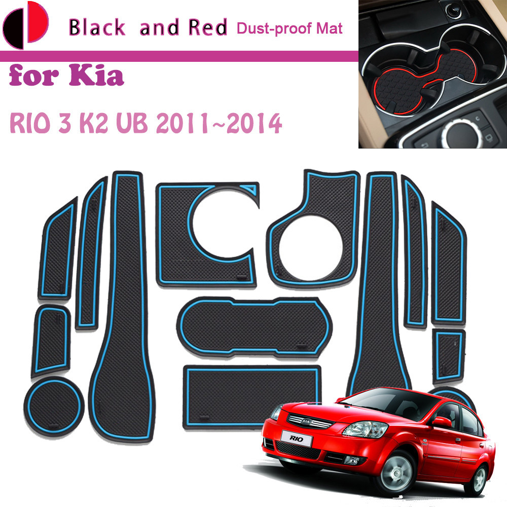 ยางประตู Groove สําหรับ KIA RIO 3 K2 1.6L 1.4L Pride UB 2011 ~ 2014 เบาะประตูเก็บ Slot Coaster ฝุ่นส