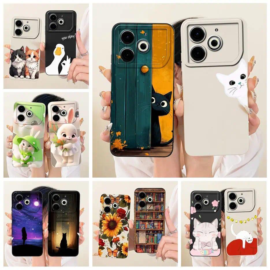 สําหรับ Tecno Pova 6 Neo 5G กรณี KL8 แมวน่ารักแฟชั่นการ์ตูนซิลิโคนอ่อนนุ่มสําหรับ Tecno Pova 6 Neo 4