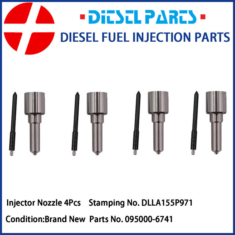 เคล็ดลับหัวฉีดหัวฉีดหัวฉีดเชื้อเพลิงดีเซล 4 ชิ้น 093400-9710 DLLA155P971 สําหรับ Toyota Landcruiser 