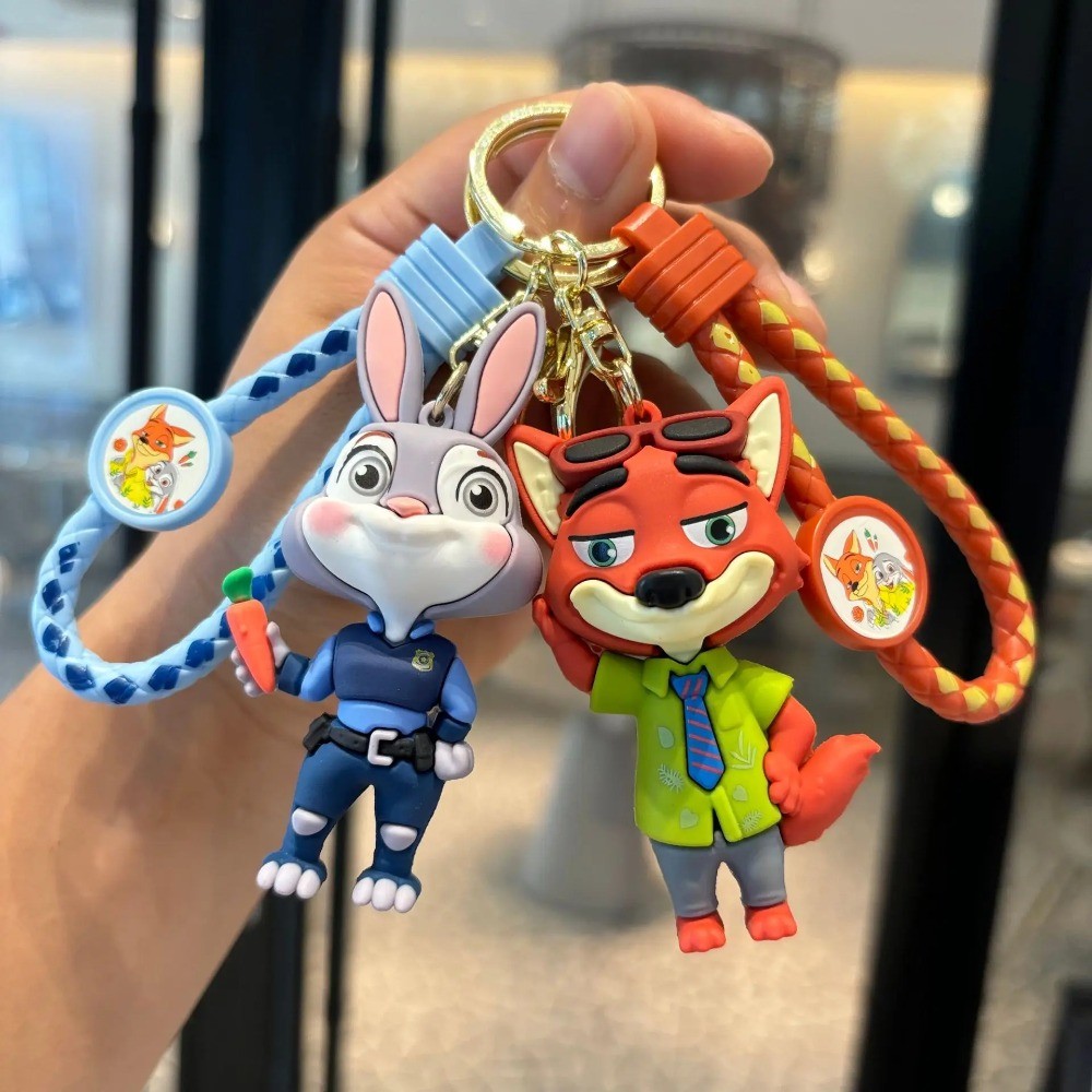 อะนิเมะ Zootopia 2 รูปน่ารัก PVC ตุ๊กตาพวงกุญแจรถอุปกรณ์เสริมกระเป๋าจี้ Charm