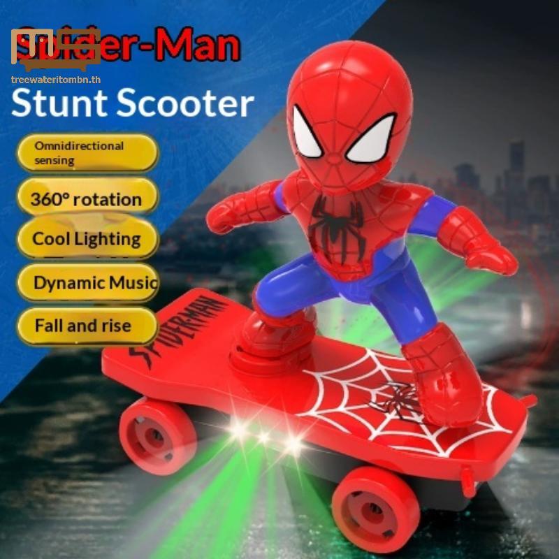 Tt Spiderman Stunt Scooter Car Across Whirl Music Original Super Model Stunt Skateboard Scooter mbn