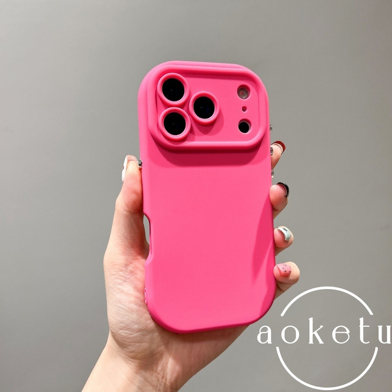 เหมาะสําหรับ แอปเปิล 17โปรแม็กซ์ เคสโทรศัพท์รอบ ไอโฟน 16มือโปร ซอก 15.00 น. สีทึบง่าย 14 ปุ่มชุบไฟฟ้าถุงลมนิรภัยห่อเต็มป้องกันการตกปกอ่อน