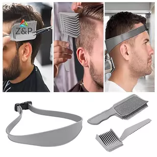 Z&P DIY บ้านตัดผมตัดผมตัดโค้ง Fade หวีชุดเครื่องมือสําหรับทรงผมไล่ระดับสีโกนแม่แบบ COD