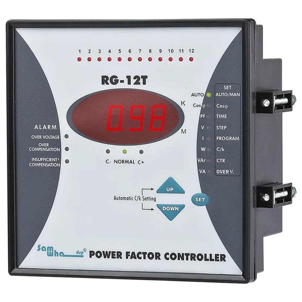 ตัวควบคุม Power Factor RG-12T, 12 ขั้นตอน, 220VAC 50/60Hz