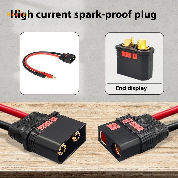 Ruby Lin ชาย 4 มม.Bullet Banana Plug สายชาร์จ 10AWG 30 ซม. QS8 Heavy Duty สายชาร์จตะกั่ว