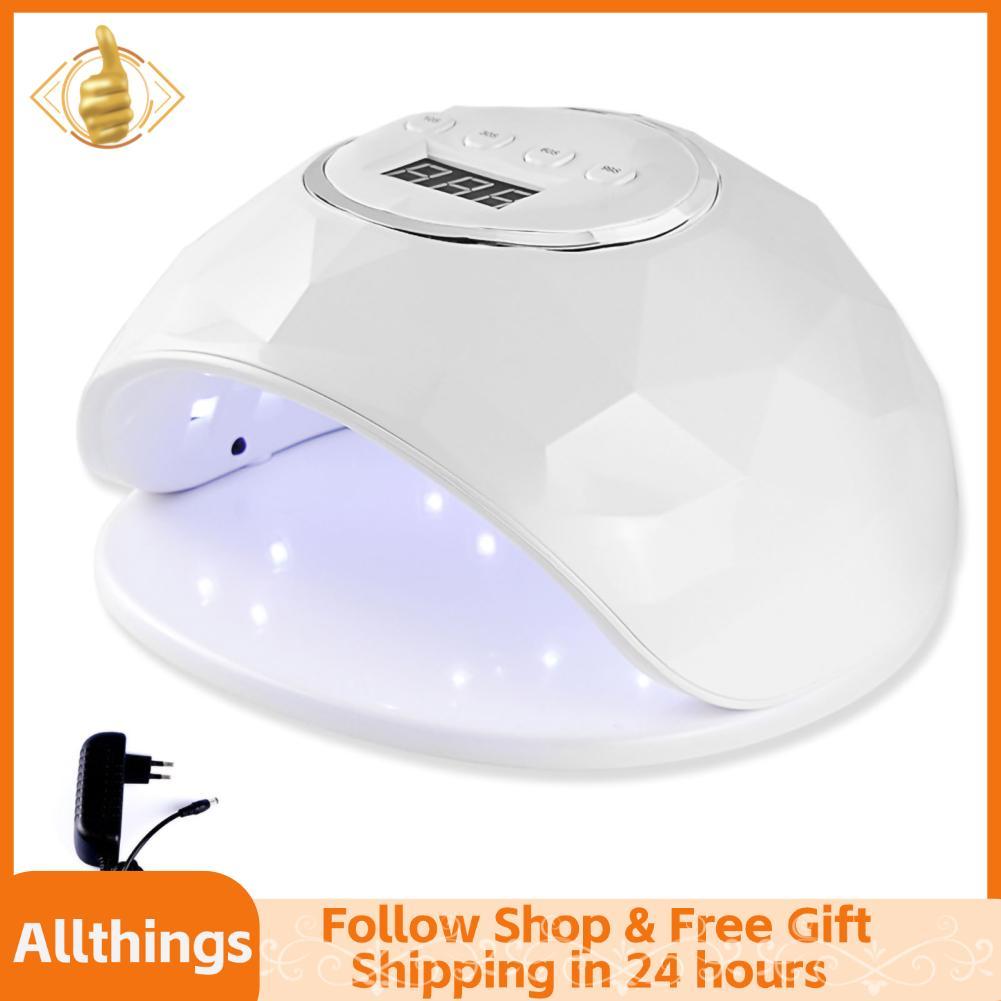 Allthingss โคมไฟเล็บ UV เครื่องเป่า 86W EU Plug Time Setting LED สำหรับร้านเสริมสวย