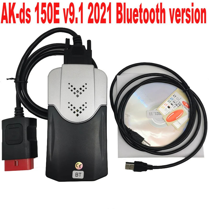 2021.11 AK DS150E บลูทูธฟรี Keygen สําหรับ Delp DS150E V9.1 auto com OBD2 รถยนต์รถบรรทุก OBD II เครื