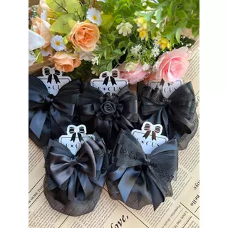 โบว์ขนาดมาตรฐาน เน็ตติดผมby Focusgiftshop เน็ตติดผมแฮนด์เมด เน็ตผมสีดำ เน็ตผมงานไทย