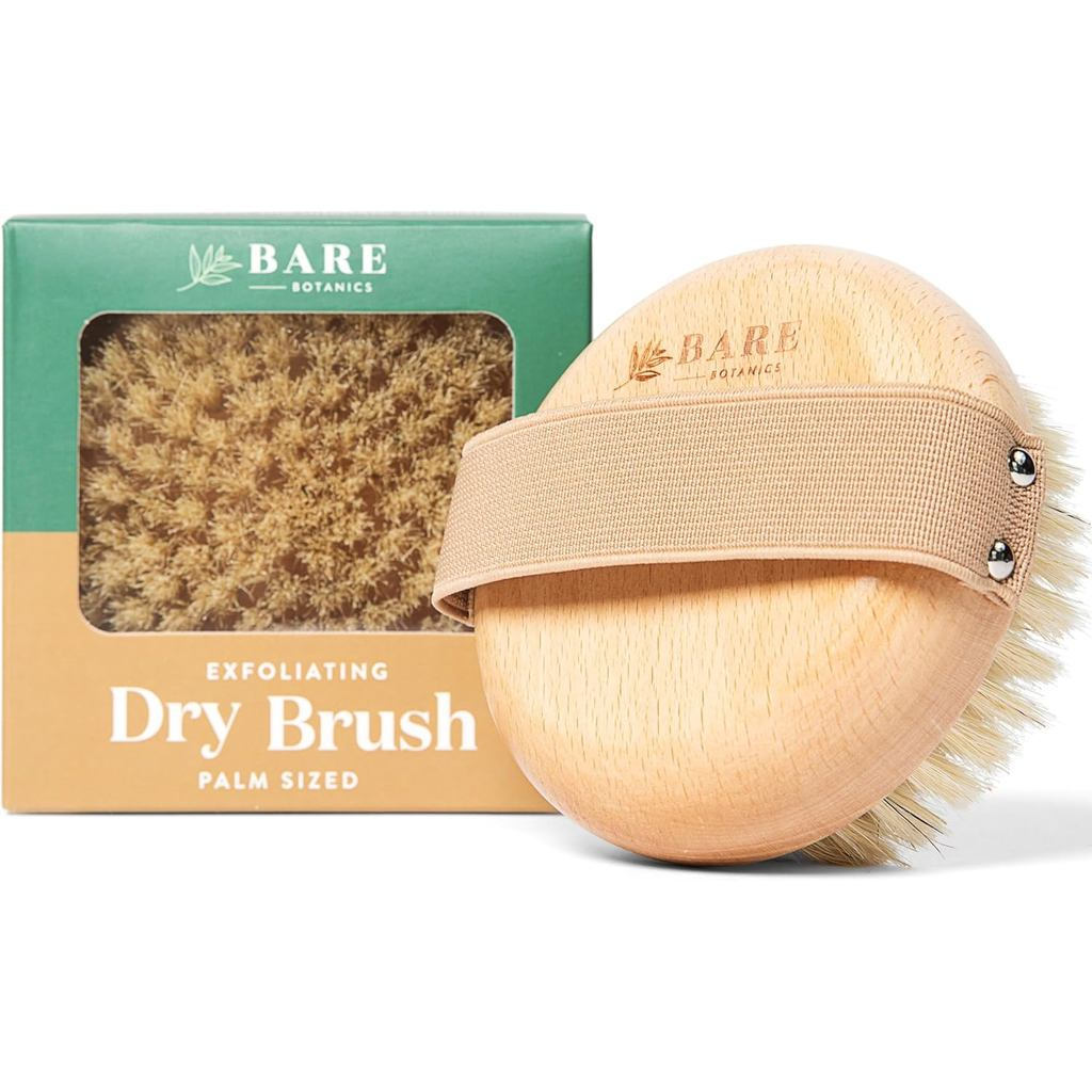 Bare Botanics Dry Body Brush for Lymphatic Drain -- Gentle Exfoliating ส่งเสริมการไหลเวียนโลหิต ผิวน