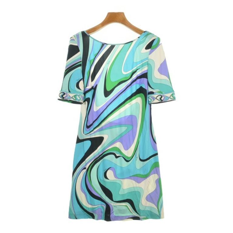 Emilio Pucci Tshirt Shirt Women purple blue overall pattern green Direct from Japan Secondhand