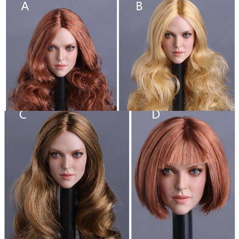 1/6 ทหารยุโรปอเมริกันหญิง Star Head แกะสลัก GACTOYS GC009 Barbara Adapt ข้าวสาลีสีหญิง Body