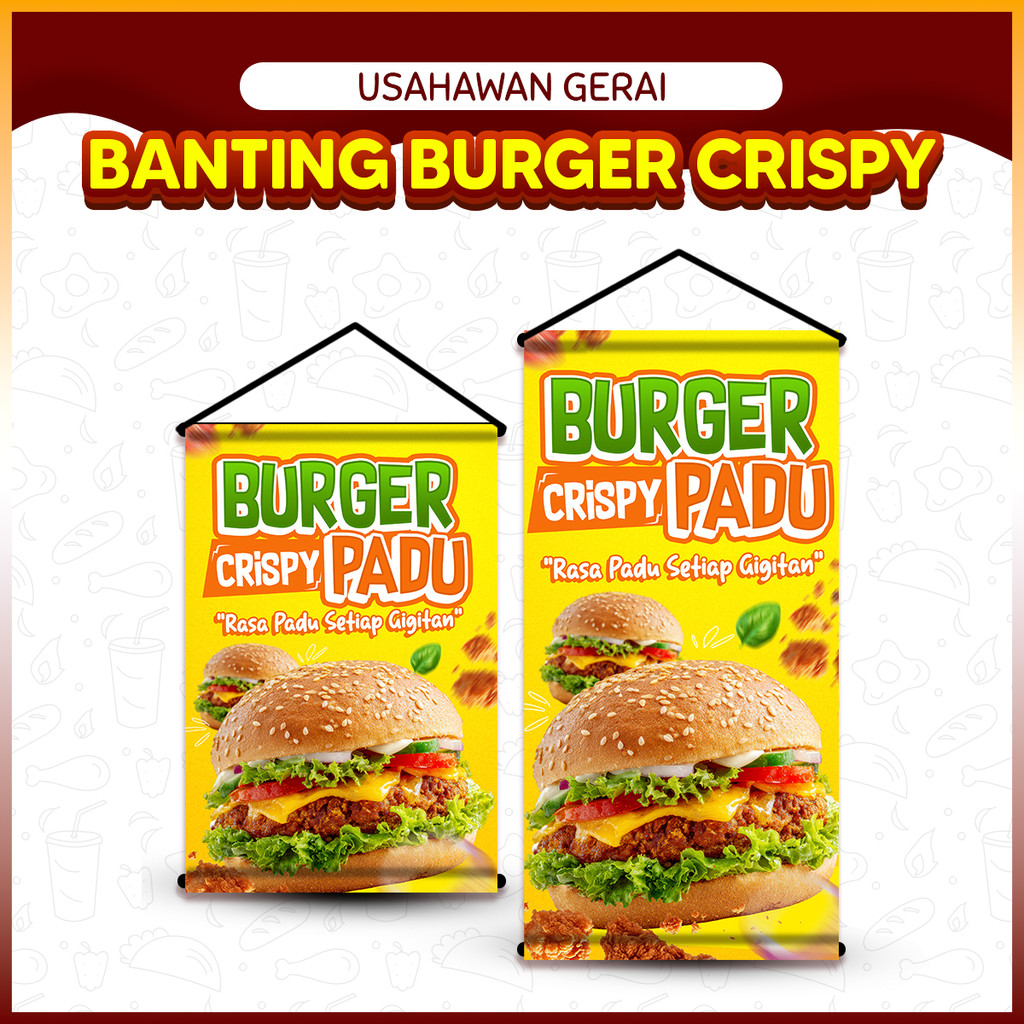 CRISPY BURGERS - Stall Business / Ramadan Fasting Bazaar / Night Market / Morning / Petang / Stall /